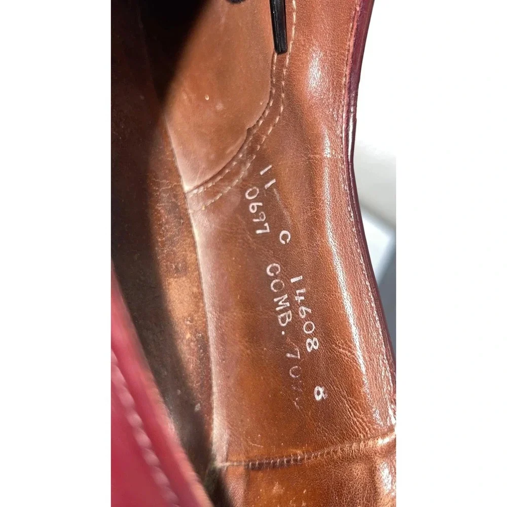 Allen Edmonds Lloyd 14608 Wingtip Burgundy Leather Oxford Dress Shoes Men's 11 C